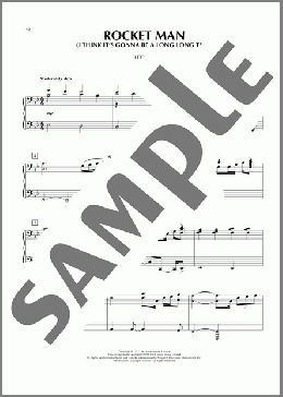 Rocket Man (I Think It's Gonna Be A Long Long Time)（Elton John）のピアノ連弾楽譜のサンプル画像