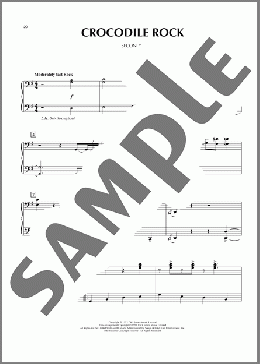 Crocodile Rock(Elton John)のピアノ連弾楽譜のサンプル画像