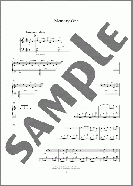 Memory One（Ludovico Einaudi）のピアノソロ楽譜のサンプル画像