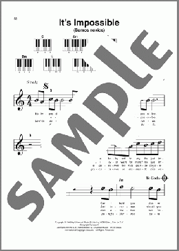 It's Impossible (Somos Novios)（Perry Como/Elvis Presley）のピアノソロ楽譜のサンプル画像
