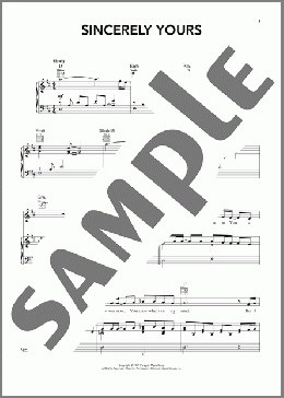 Sincerely Yours(Gary Chapman)のピアノ & ボーカル & ギター楽譜のサンプル画像