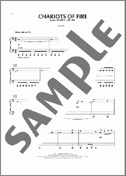 Chariots Of Fire（Vangelis）のピアノ連弾楽譜のサンプル画像
