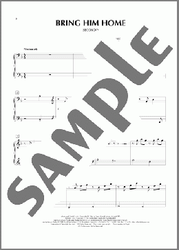 Bring Him Home (from Les Miserables)（Alain Boublil/Herbert Kretzmer/Claude-Michel Schonberg/Boublil & Schonberg）のピアノ連弾楽譜のサンプル画像