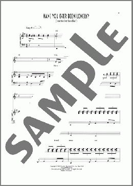 Have You Ever Been Lonely? (Have You Ever Been Blue?)（Patsy Cline）のピアノ & ボーカル楽譜のサンプル画像