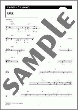 lulu.（Mrs. GREEN APPLE）のアルトサックスソロ楽譜のサンプル画像
