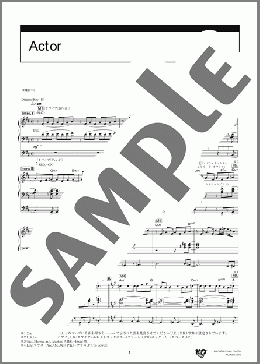 Actor（幾田 りら）のエレクトーンソロ、5級向け楽譜のサンプル画像
