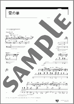 雪の華(中島 美嘉)のエレクトーンソロ、6級向け楽譜のサンプル画像