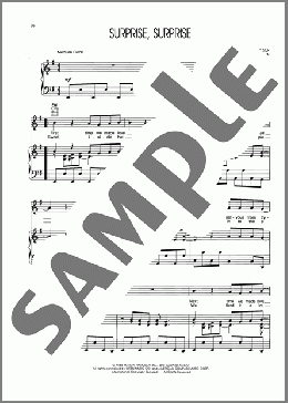 Surprise Surprise (from A Chorus Line)（Edward Kleban/Marvin Hamlisch）のピアノ & ボーカル & ギター楽譜のサンプル画像