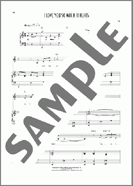 I Love You So Much It Hurts Me（Patsy Cline）のピアノ & ボーカル楽譜のサンプル画像