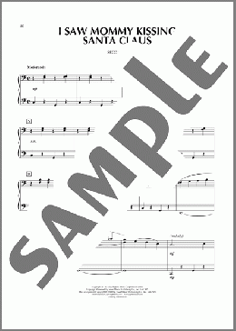 I Saw Mommy Kissing Santa Claus（Tommie Connor）のピアノ連弾楽譜のサンプル画像