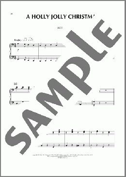 A Holly Jolly Christmas（Burl Ives）のピアノ連弾楽譜のサンプル画像