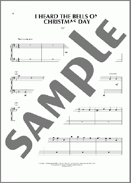 I Heard The Bells On Christmas Day（Henry Wadsworth Longfellow）のピアノ連弾楽譜のサンプル画像