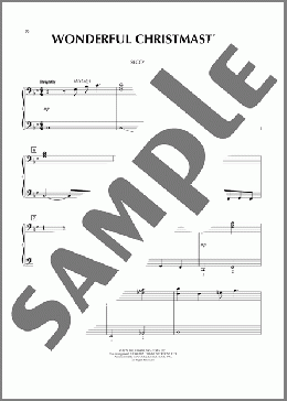 Wonderful Christmastime（Paul McCartney）のピアノ連弾楽譜のサンプル画像