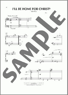 I'll Be Home For Christmas（Walter Kent）のピアノ連弾楽譜のサンプル画像
