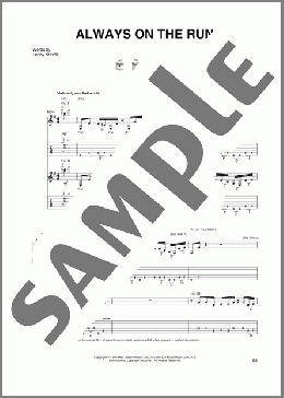 Always On The Run（Lenny Kravitz）のギターソロ楽譜のサンプル画像