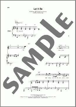 Let It Be（The Beatles）のその他楽譜のサンプル画像