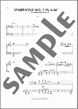 Symphony No. 7 In A Major, First Movement Excerpt（Ludwig Van Beethoven）のピアノ連弾楽譜のサンプル画像