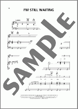 I'm Still Waiting（Bob Marley）のピアノ & ボーカル & ギター楽譜のサンプル画像