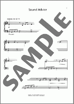Sound Advice(Bill Boyd)のピアノソロ楽譜のサンプル画像