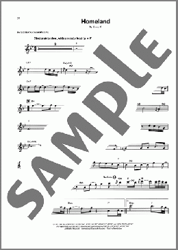 Homeland（Kenny G）のソプラノサックスソロ楽譜のサンプル画像