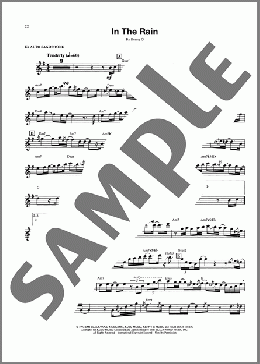 In The Rain（Kenny G）のアルトサックスソロ楽譜のサンプル画像