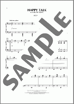 Happy Talk (from South Pacific)(Richard Rodgers/Oscar Hammerstein II/Rodgers & Hammerstein)のピアノ連弾楽譜のサンプル画像