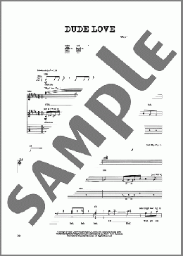 Dude Love（Jim Johnston）のギターソロ楽譜のサンプル画像