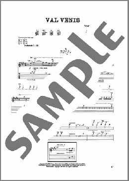 Val Venis（Jim Johnston）のギターソロ楽譜のサンプル画像