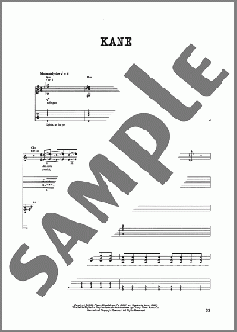 Kane（Jim Johnston）のギターソロ楽譜のサンプル画像