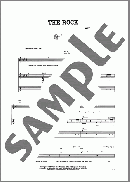 The Rock（Jim Johnston）のギターソロ楽譜のサンプル画像