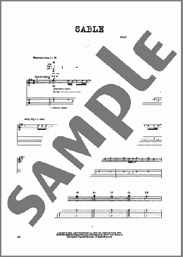 Sable（Jim Johnston）のギターソロ楽譜のサンプル画像