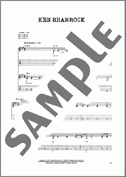 Ken Shamrock（Jim Johnston）のギターソロ楽譜のサンプル画像