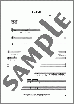 X-Pac（Jim Johnston）のギターソロ楽譜のサンプル画像