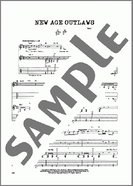 New Age Outlaws（Jim Johnston）のギターソロ楽譜のサンプル画像