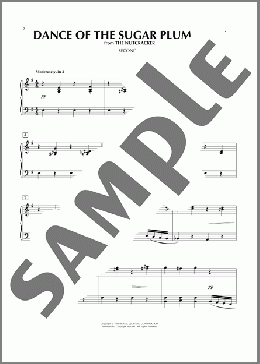 Dance Of The Sugar Plum Fairy, Op. 71a（Pyotr Il'yich Tchaikovsky）のピアノ連弾楽譜のサンプル画像