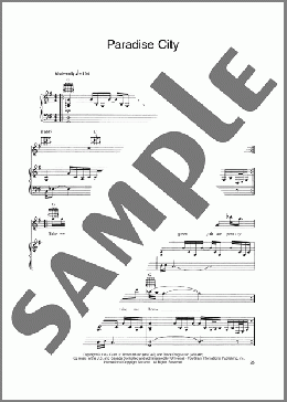 Paradise City（Guns N' Roses）のピアノ & ボーカル & ギター楽譜のサンプル画像