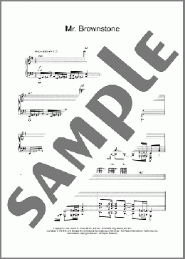Mr. Brownstone(Guns N' Roses)のピアノ & ボーカル & ギター楽譜のサンプル画像