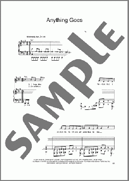 Anything Goes(Guns N' Roses)のピアノ & ボーカル & ギター楽譜のサンプル画像