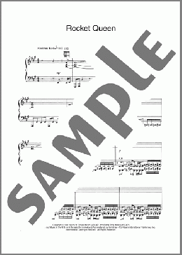 Rocket Queen(Guns N' Roses)のピアノ & ボーカル & ギター楽譜のサンプル画像