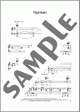 Nightrain(Guns N' Roses)のピアノ & ボーカル & ギター楽譜のサンプル画像