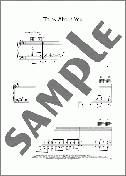 Think About You(Guns N' Roses)のピアノ & ボーカル & ギター楽譜のサンプル画像
