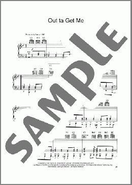 Out Ta Get Me(Guns N' Roses)のピアノ & ボーカル & ギター楽譜のサンプル画像