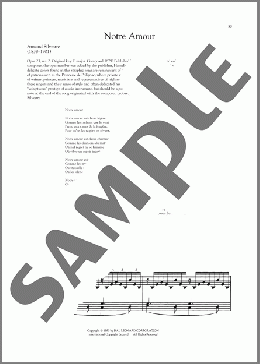 Notre Amour（Gabriel Faure）のピアノ & ボーカル楽譜のサンプル画像