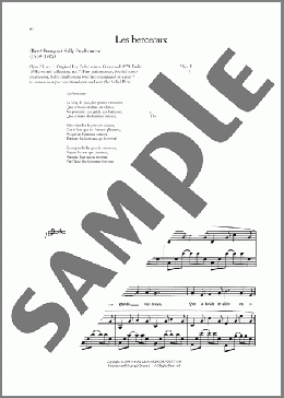 Les Berceaux（Gabriel Faure）のピアノ & ボーカル楽譜のサンプル画像