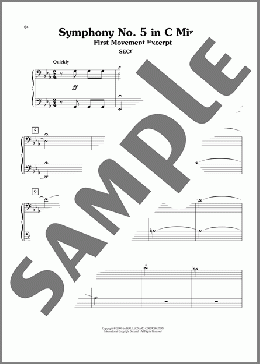 Symphony No. 5 In C Minor, First Movement Excerpt (arr. Carol Klose)（Ludwig Van Beethoven）のピアノ連弾楽譜のサンプル画像