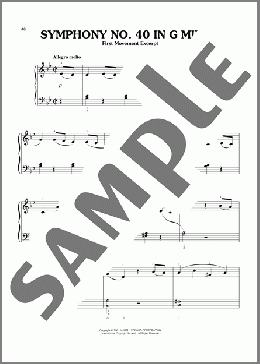 Symphony No. 40 In G Minor, First Movement Excerpt (arr. Phillip Keveren)（Wolfgang Amadeus Mozart）のピアノソロ楽譜のサンプル画像