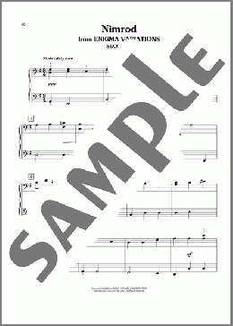 Nimrod (arr. Carol Klose)（Edward Elgar）のピアノ連弾楽譜のサンプル画像