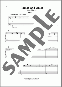 Romeo And Juliet (Love Theme) (arr. Carol Klose)（Pyotr Il'yich Tchaikovsky）のピアノ連弾楽譜のサンプル画像