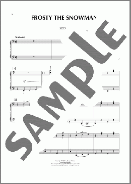 Frosty The Snowman(Steve Nelson)のピアノ連弾楽譜のサンプル画像