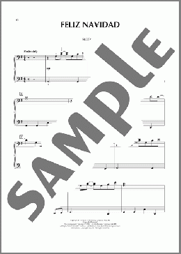Feliz Navidad（Jose Feliciano）のピアノ連弾楽譜のサンプル画像